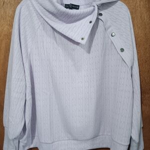 Fred David Lavender Cowl Neck Sweater